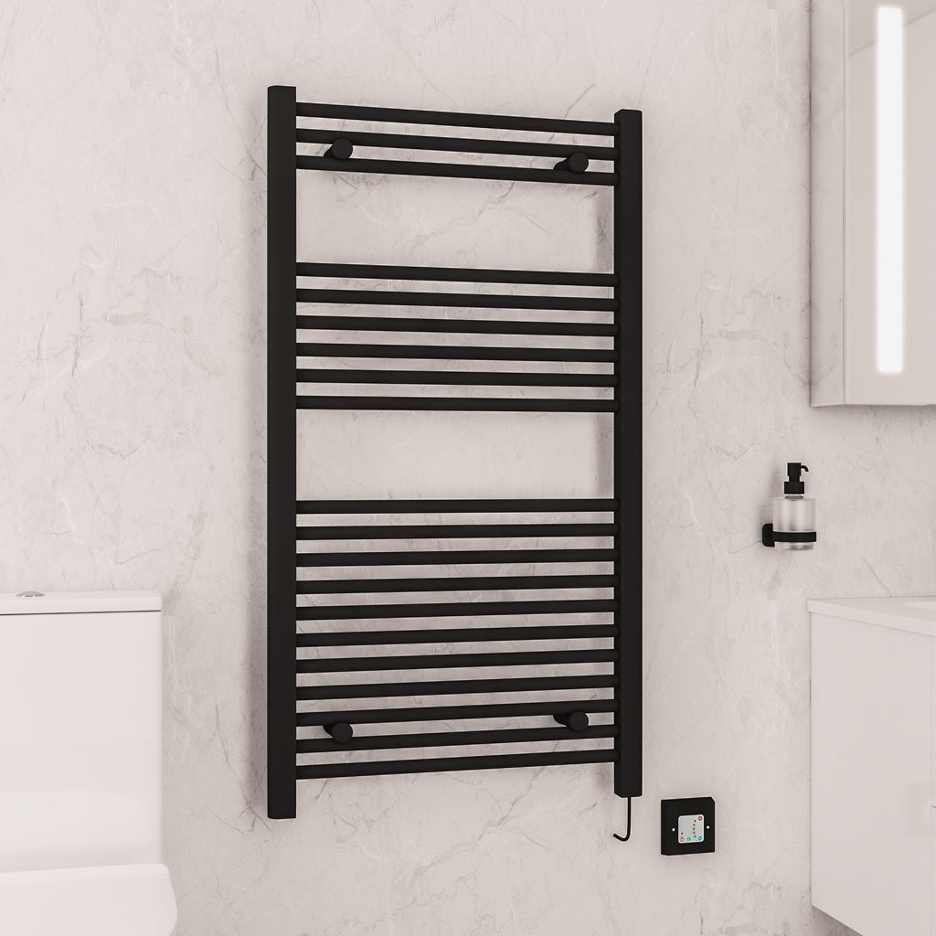 Eastbrook Biava elektrische handdoekradiator 60x110cm 500W zwart mat