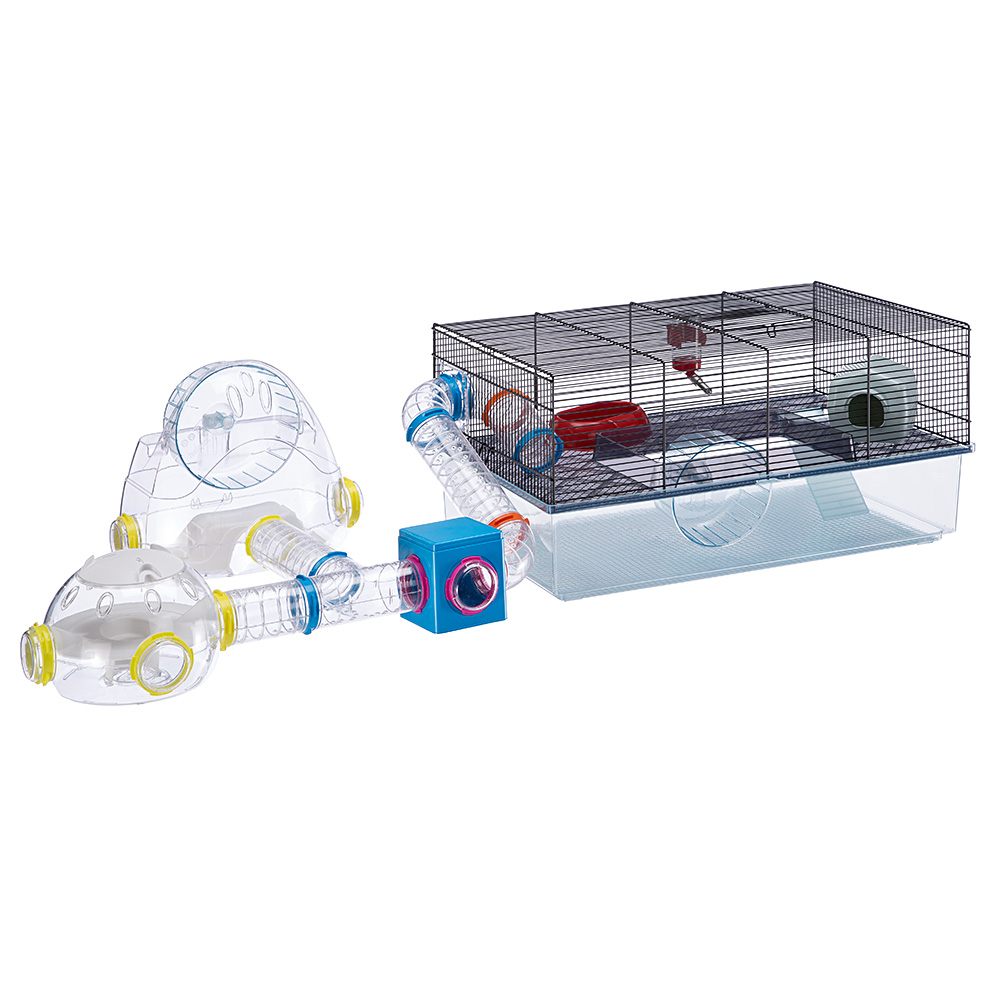 Accessoires rongeurs ferplast gym hamsters roue sport module d’habitation