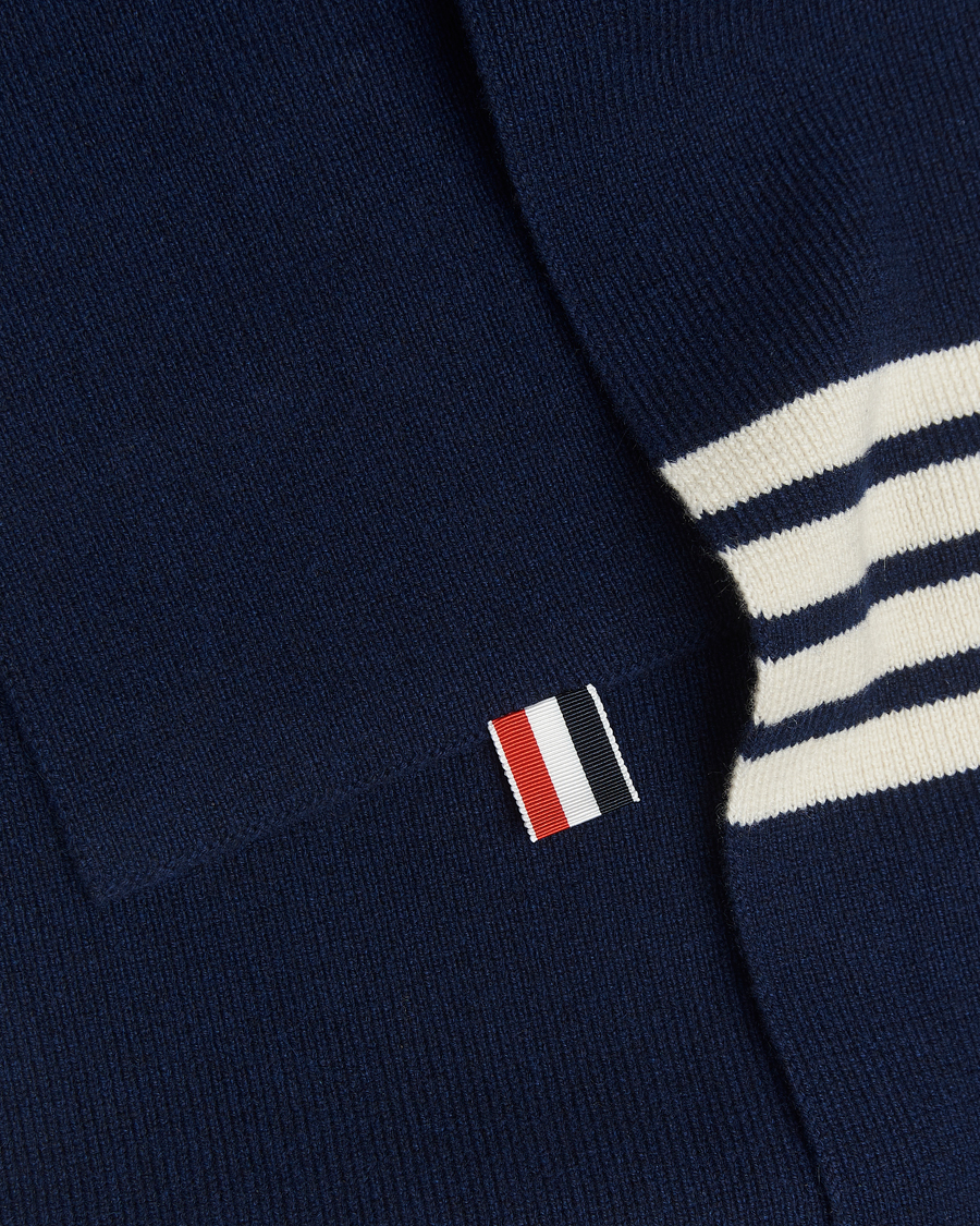 Thom Browne Cashmere Rib Scarf Navy