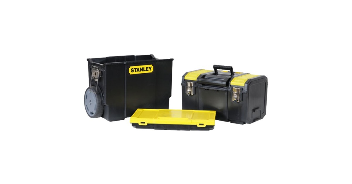 StanleyMobile Work Center 3in1 gereedschapskist  (Zwart/geel)