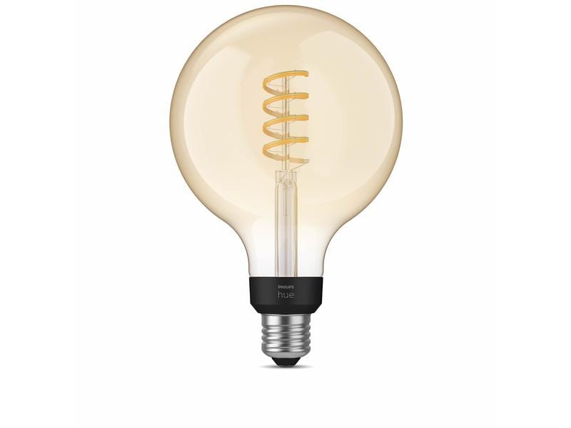 Philips Hue White Ambiance E27 Einzelpack Giant Globe Filam Filamentleuchtmittel mit E27 Sockel