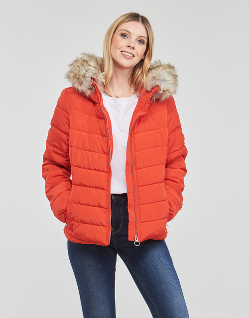 Only - ONLNEWELLAN QUILTED HOOD JACKET CC OTW Rojo