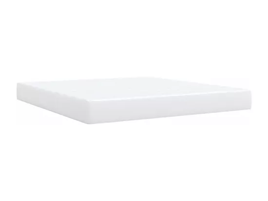 Sommier à lattes de lit avec matelas Blanc 180x200cm Similicuir
