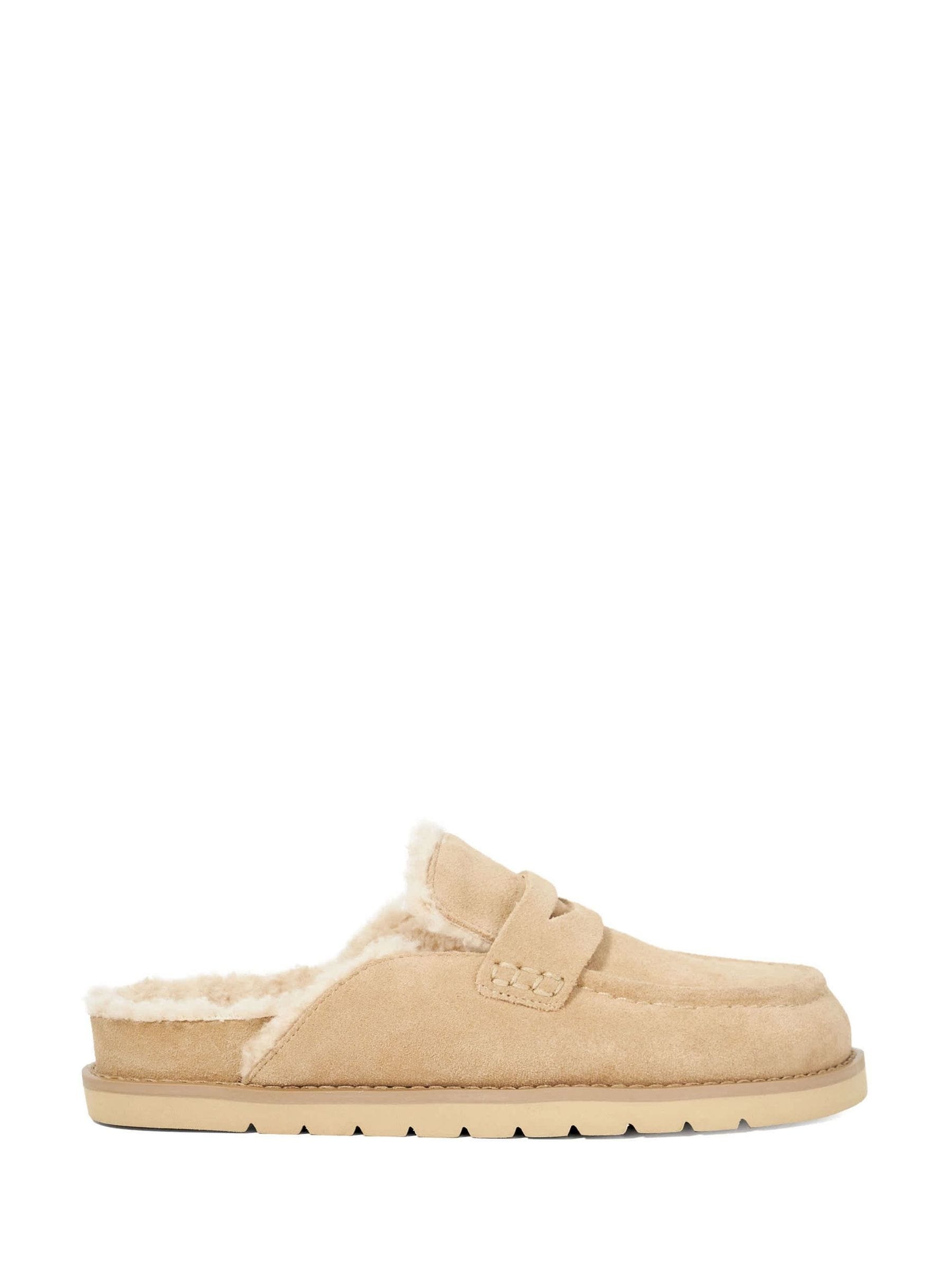 Zand - Dune London Goldy Lined Backless Loafers