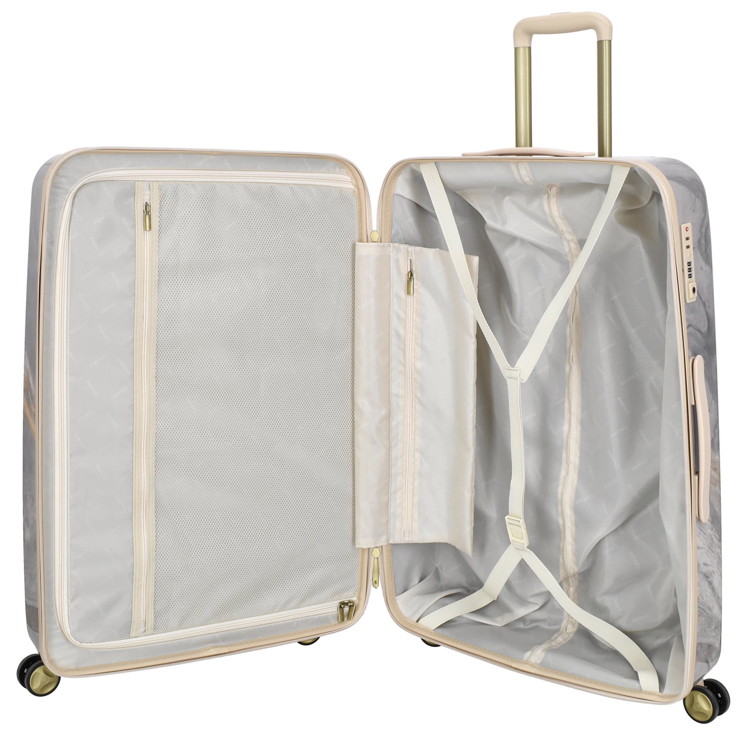 Charm London Marble Trolley Set light grey