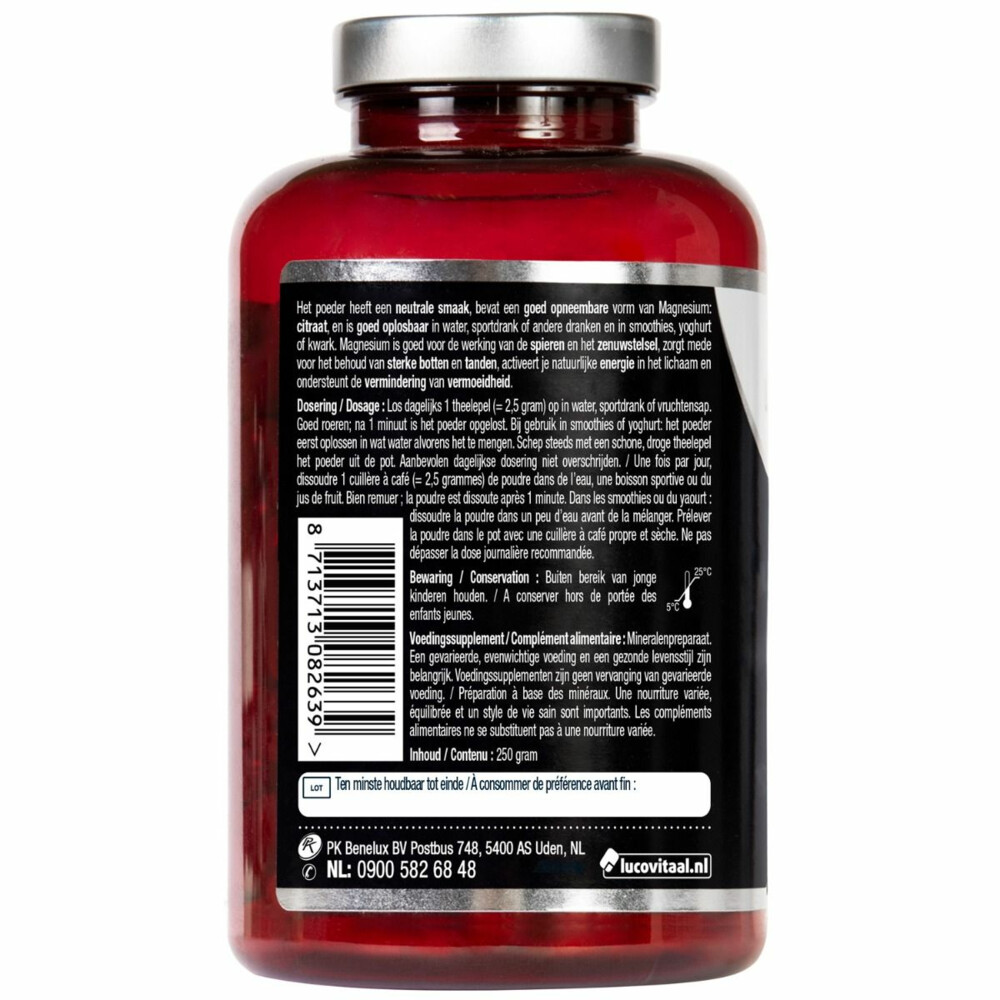 Lucovitaal Magnesium Citraat 400 mg Poeder 100 doseringen250 gr