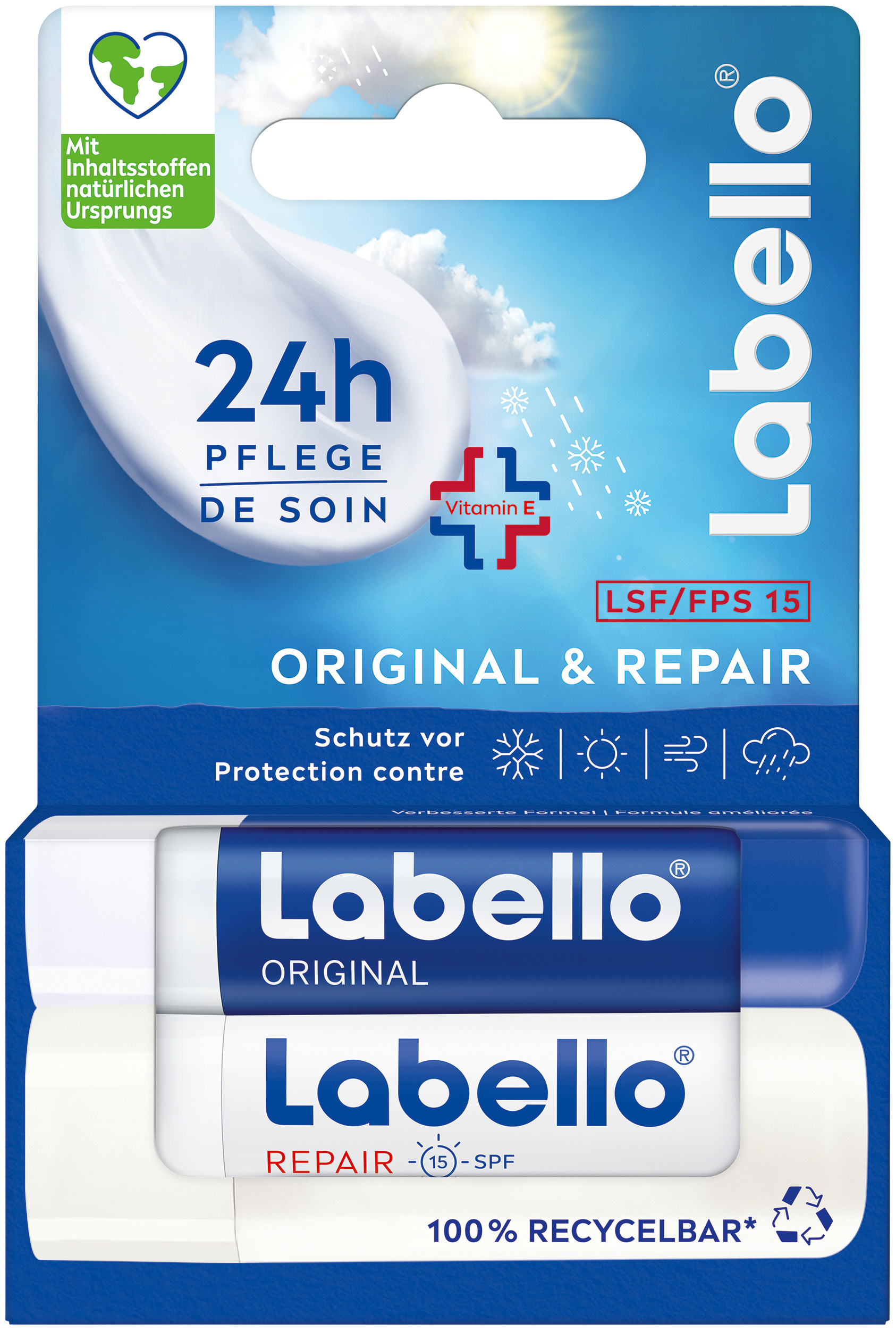 Labello Original & Repair - All-Weather Set<br>2 × 4.8 g, Stick, DUO