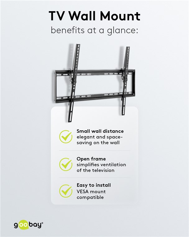 Basic TILT (L) TV Wandhalterung VESA Fernseher Halterung 37