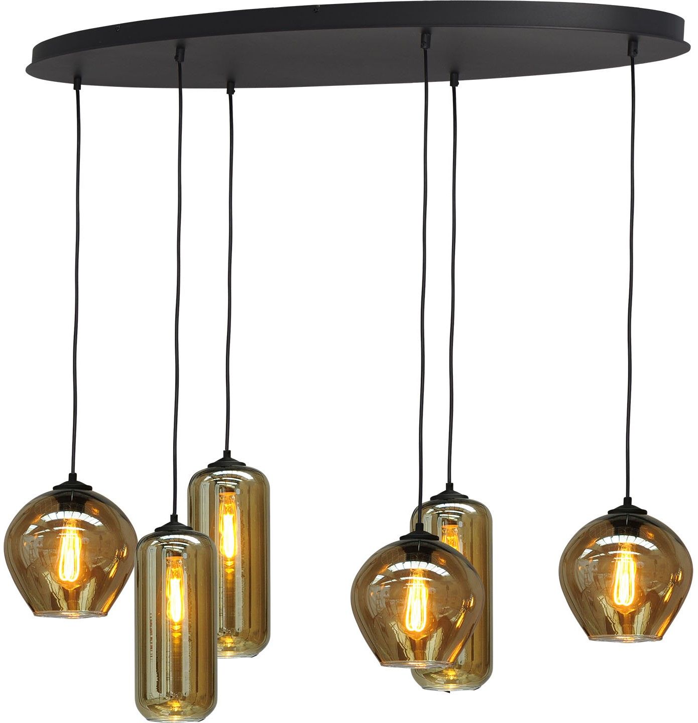 Hanglamp 2264-05-130-50-6-35 Quinto Smoke B130 x D50 cm