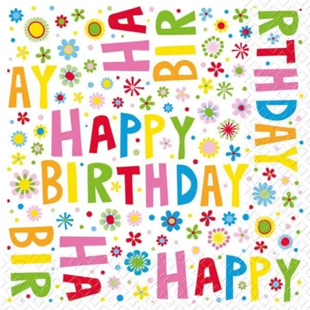 Stewo Happy Birthday Donata weiss, 3-lagig, 20 Stück