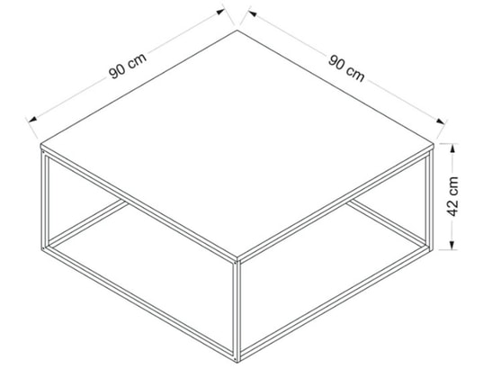 CONCEPT1 - Table basse Loni-Dore 90 x 90 x h42cm