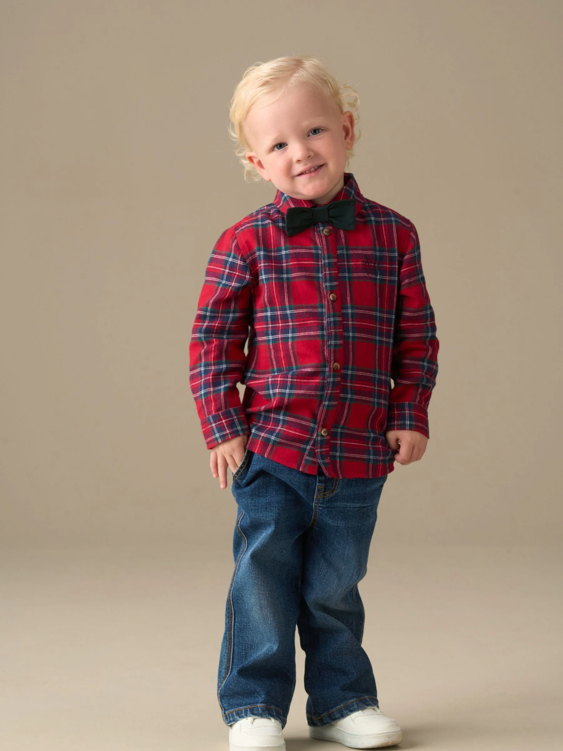 Angel & Rocket Camden Brushed Shirt With Bow Tie