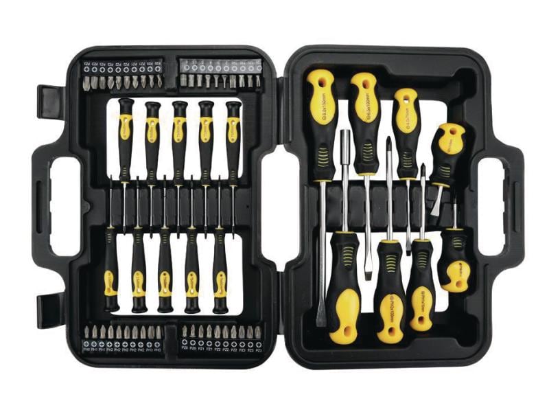 Toolland Schraubenzieher-Set HSET24 58- teilig Schraubenzieher- und Bitsatz