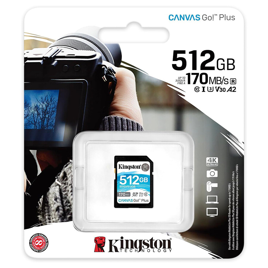 Kingston SD Plus Canvas Go! SDG3 - 512GB