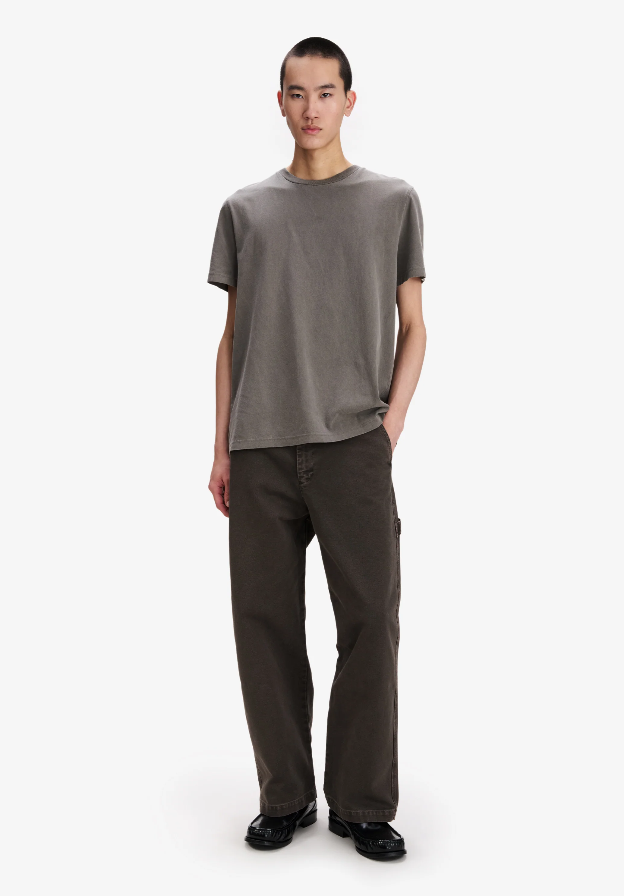 Pantalon carpenter en toile marron - Marron