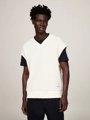 Colete Hilfiger Monotype em malha waffle