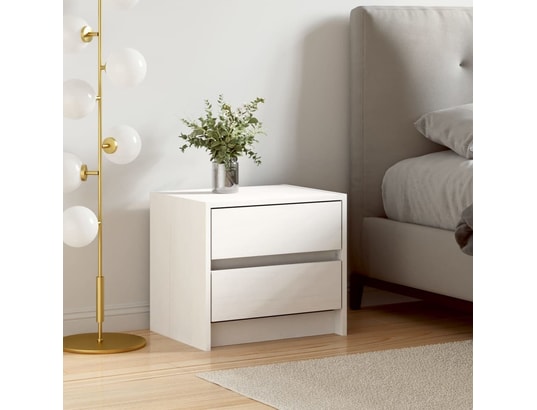 VIDAXL - Table de chevet blanc 40x31x35,5 cm bois de pin massif