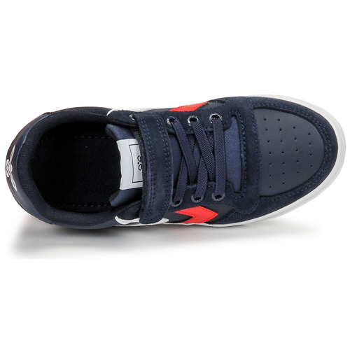 hummel - SLIMMER STADIL LEATHER LOW JR - Bleu