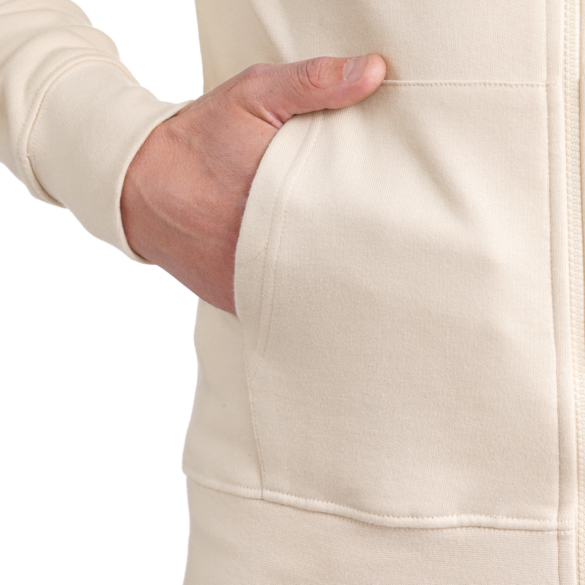 Jonas Nielsen Herren Sweatjacke mit Kapuze beige