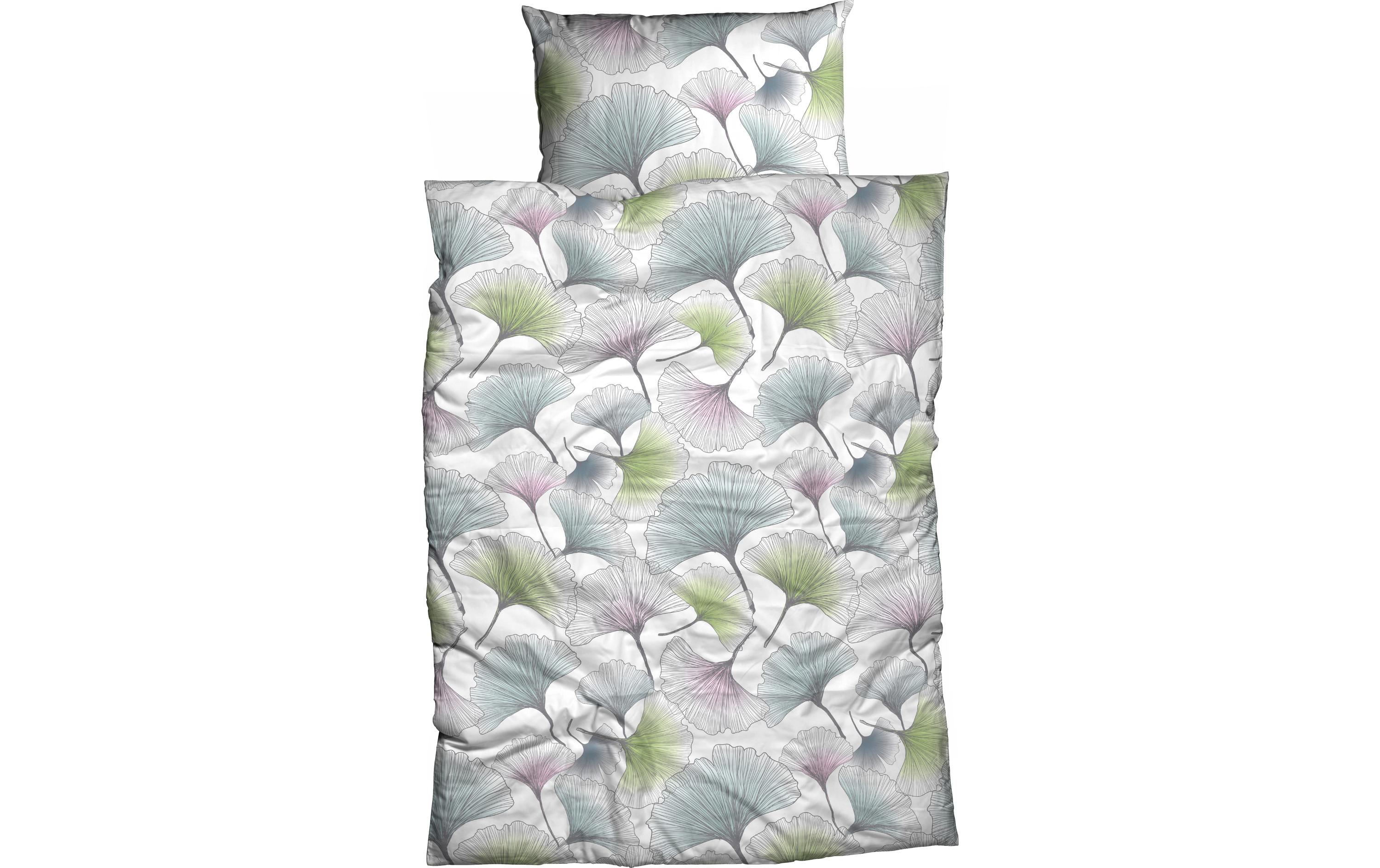 Duvetbezug Makani 160 x 210 cm, MehrfarbigBaumwoll-Bettwäsche in Satin-Optik