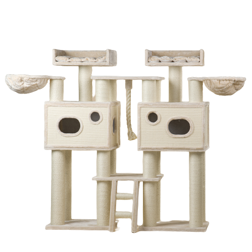 Arranhador Royal Cat Palace Creme, Cor Creme