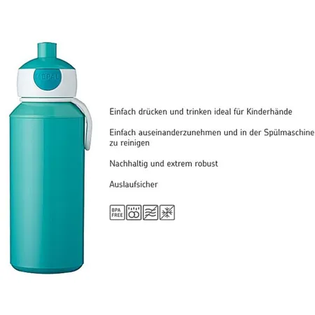 Mepal Trinkflasche Pop-up Campus 400 ml - grün