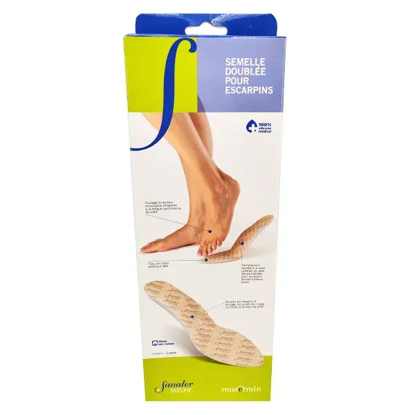 Palmilha de silicone Sanator para sapatos de salto alto, tamanho grande, 1 par