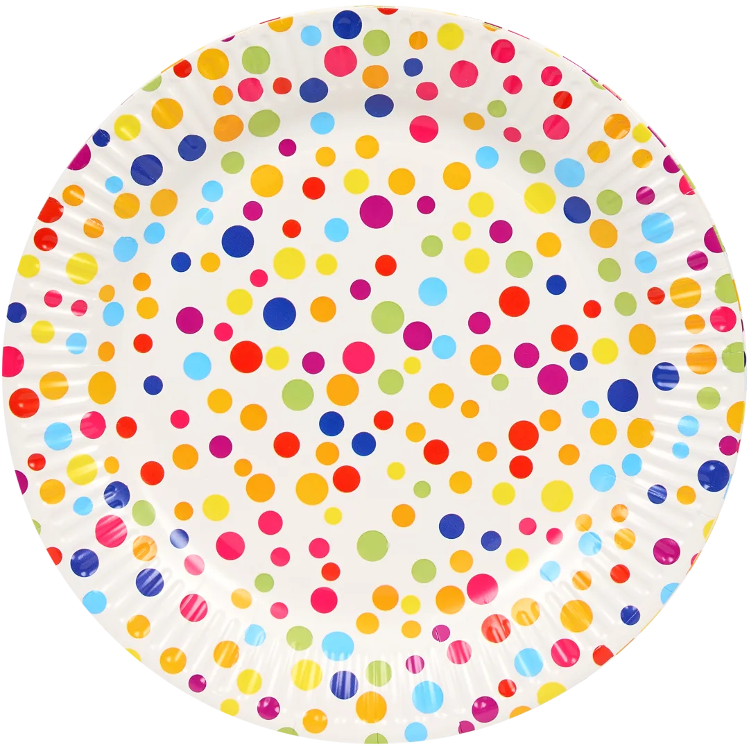 Partybordjes 8 stuks | Ø 23 cm | diverse dessins