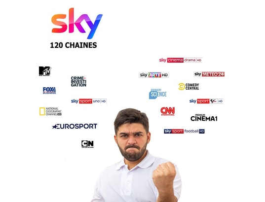 SKY - Décodeur satellite HD Pack récepteur décodeur satellite pace + abonnement tv itali...