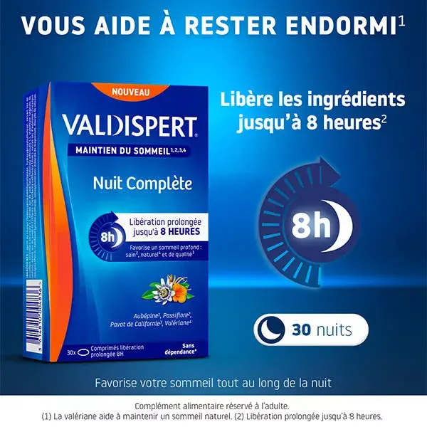 Valdispert Suporte Completo para uma Noite de Sono 30 comprimidos