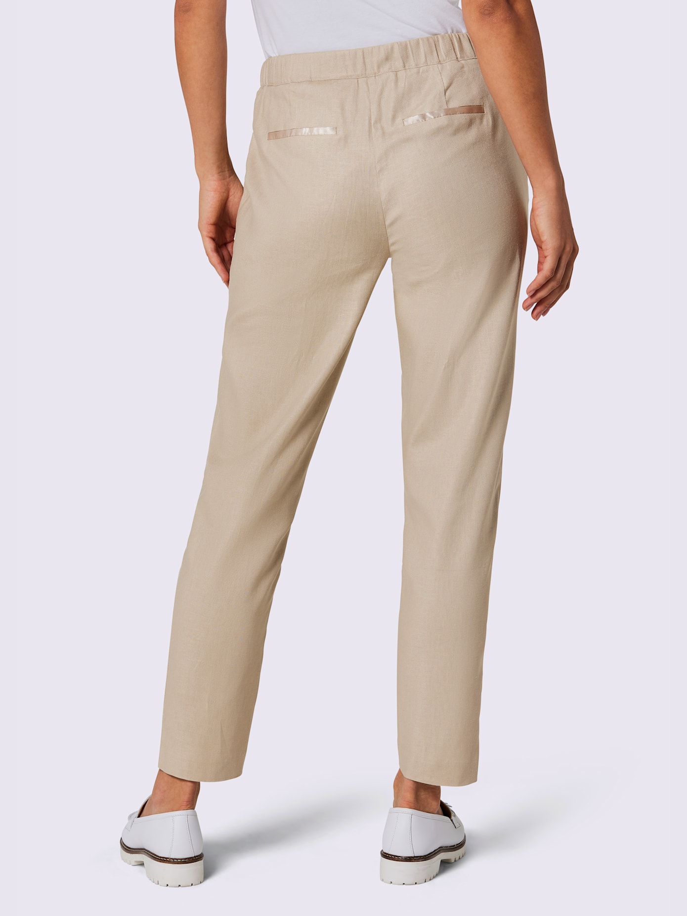 Pantalon en lin et viscose mélange viscose-lin estival