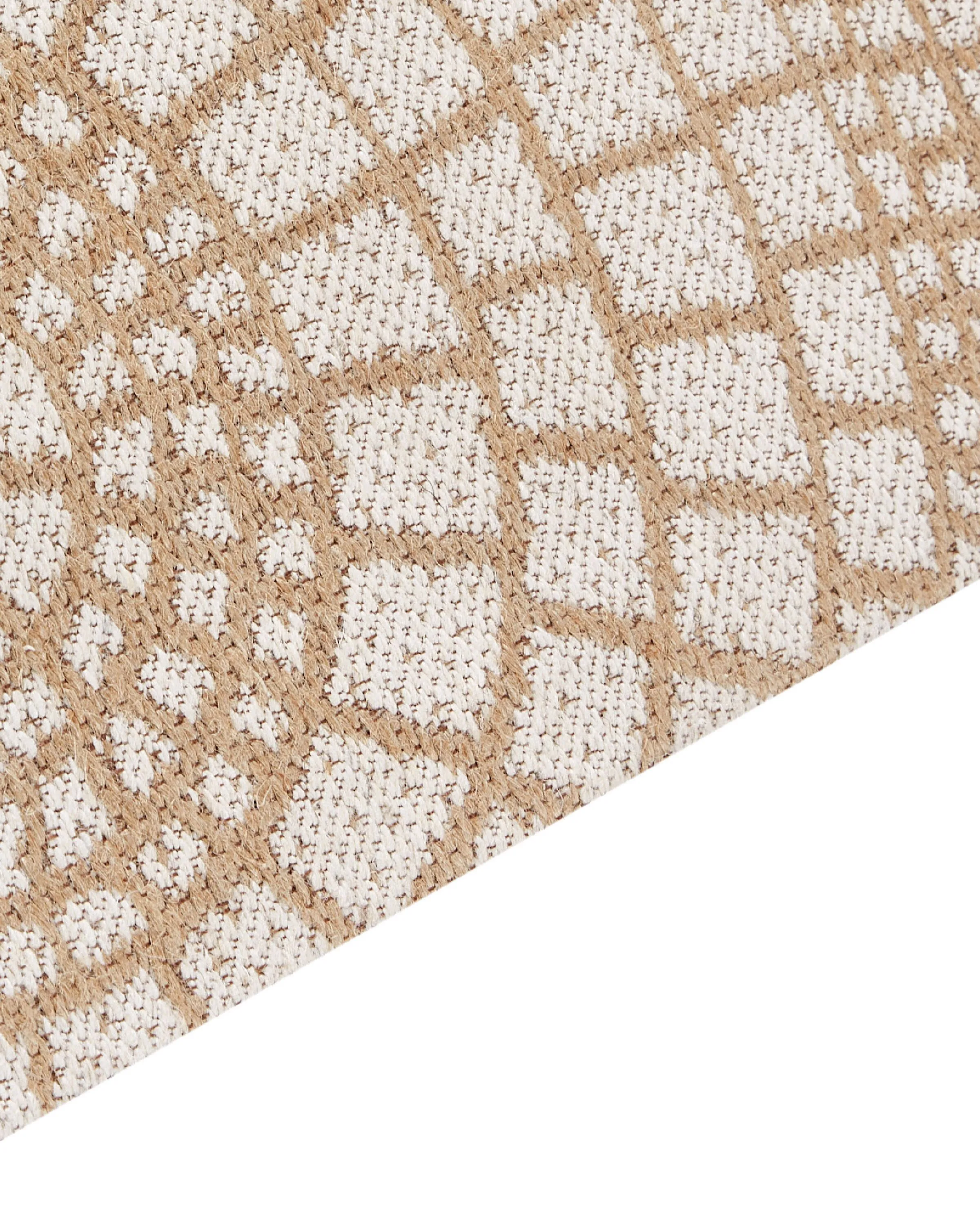 Vloerkleed ARIBA Wit Beige 160 x 230 cm Jute