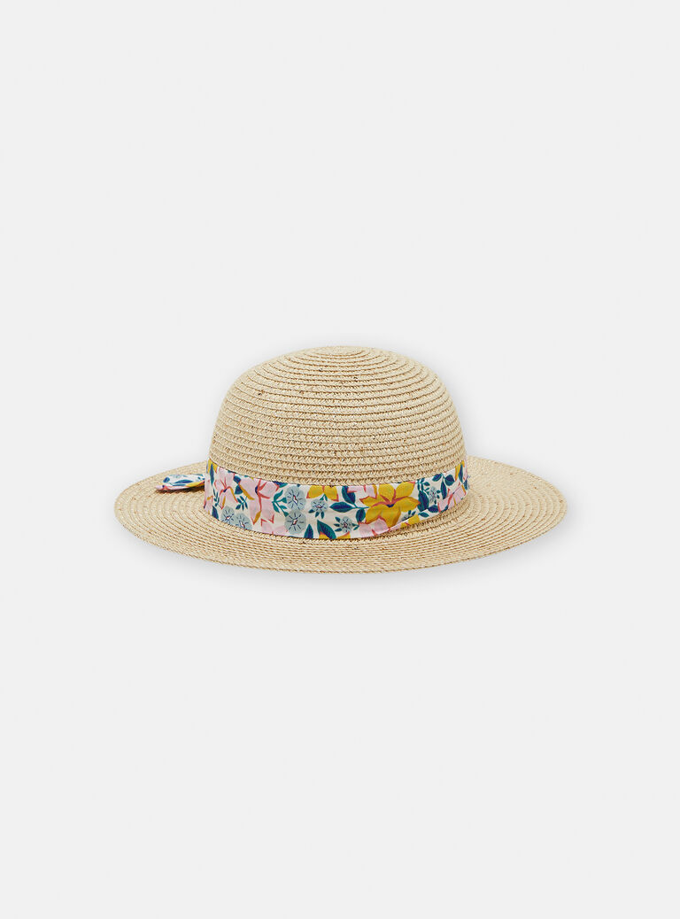 Chapeau en paille cérémonie pour fille