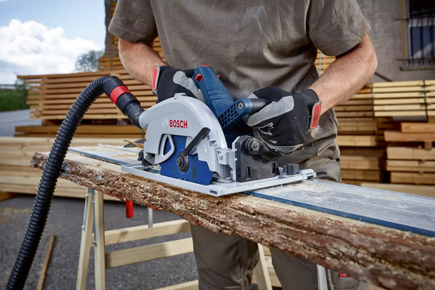 Bosch GKS 18V-68 GC 18V Li-Ion accu BiTurbo cirkelzaag body in L-Boxx - 190 x 30 mm - koolborstelloos