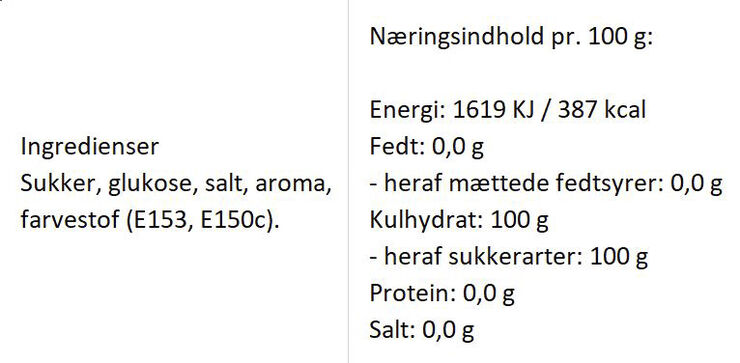 Almuegaarden Mand (Konfirmand / Gom) bolcher med smag af anis og salt No color