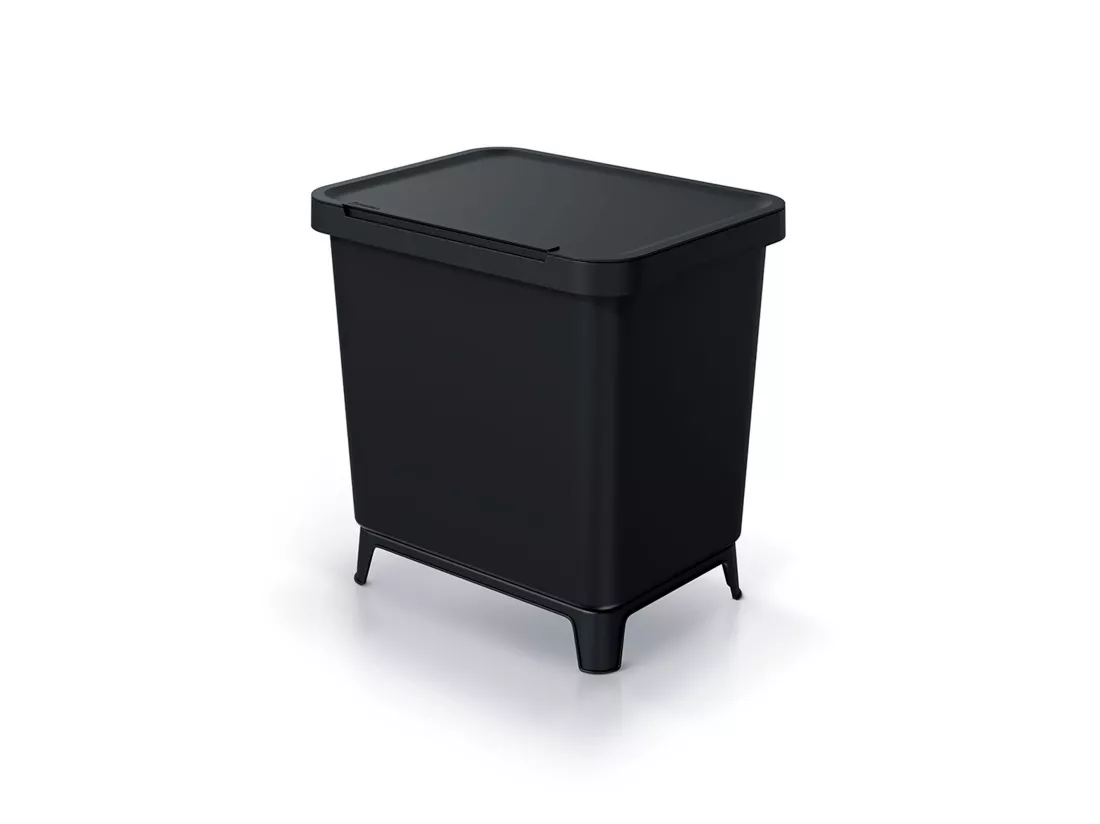 Système de recyclage 30L en noir Keden 39x29x41