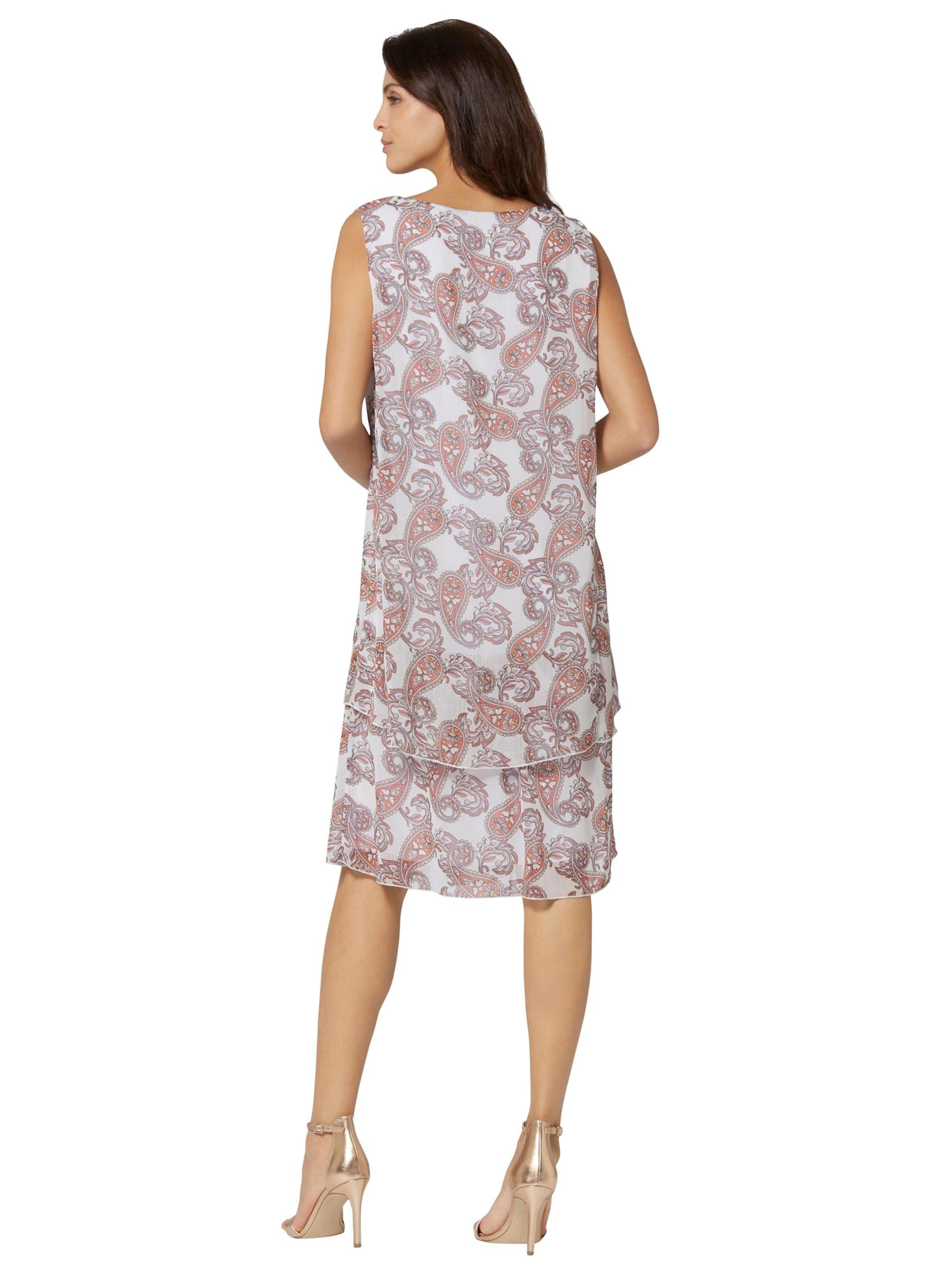 Chiffonkleid in ärmelloser Form, mit Paisleydruck