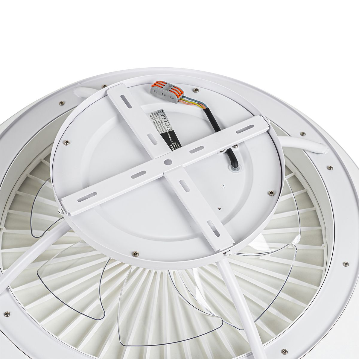 Smart plafondventilator wit 59.5cm incl. LED dimbaar met afstandsbediening - Deniz