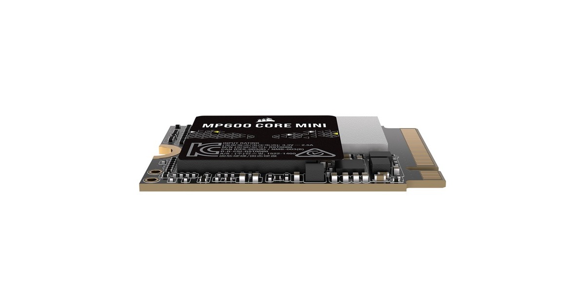 CorsairMP600 CORE MINI 2 TB SSD  (Zwart, PCIe 4.0 x4, NVMe 1.4, M.2 2230)