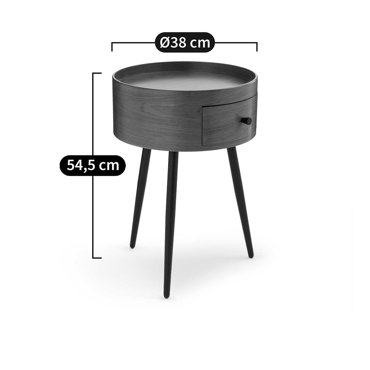 LA REDOUTE INTERIEURS<br>Mesinha de cabeceira com 1 gaveta, Orteo