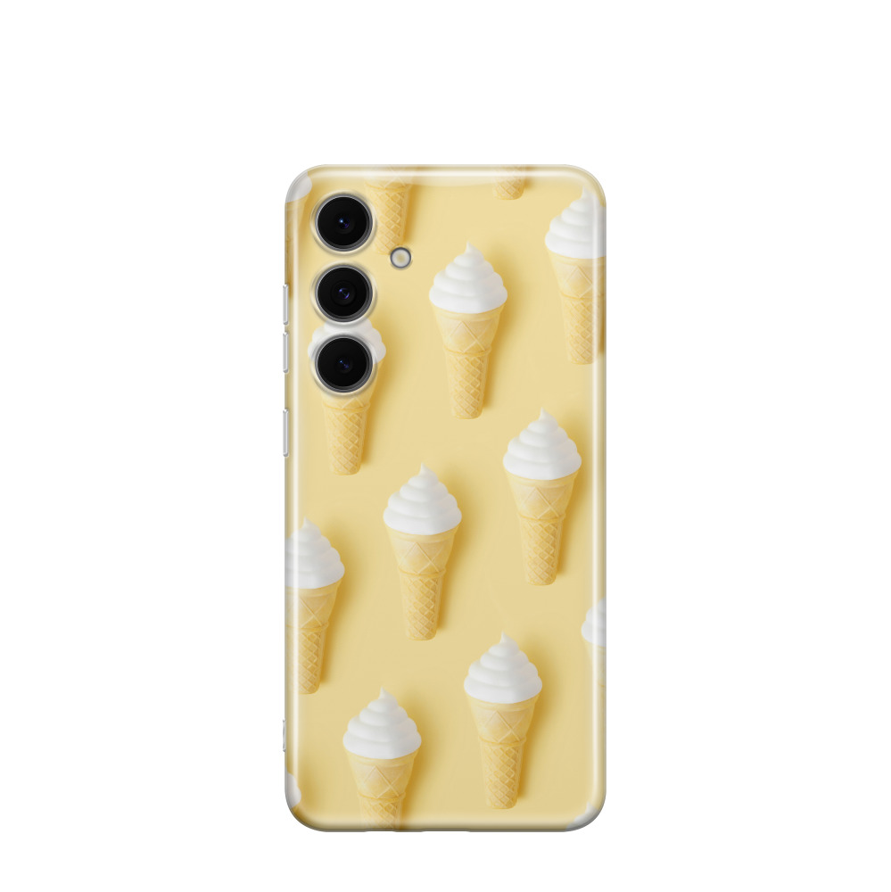 Samsung Galaxy S24 FE Gummi Hülle Eiskrone - Gelb
