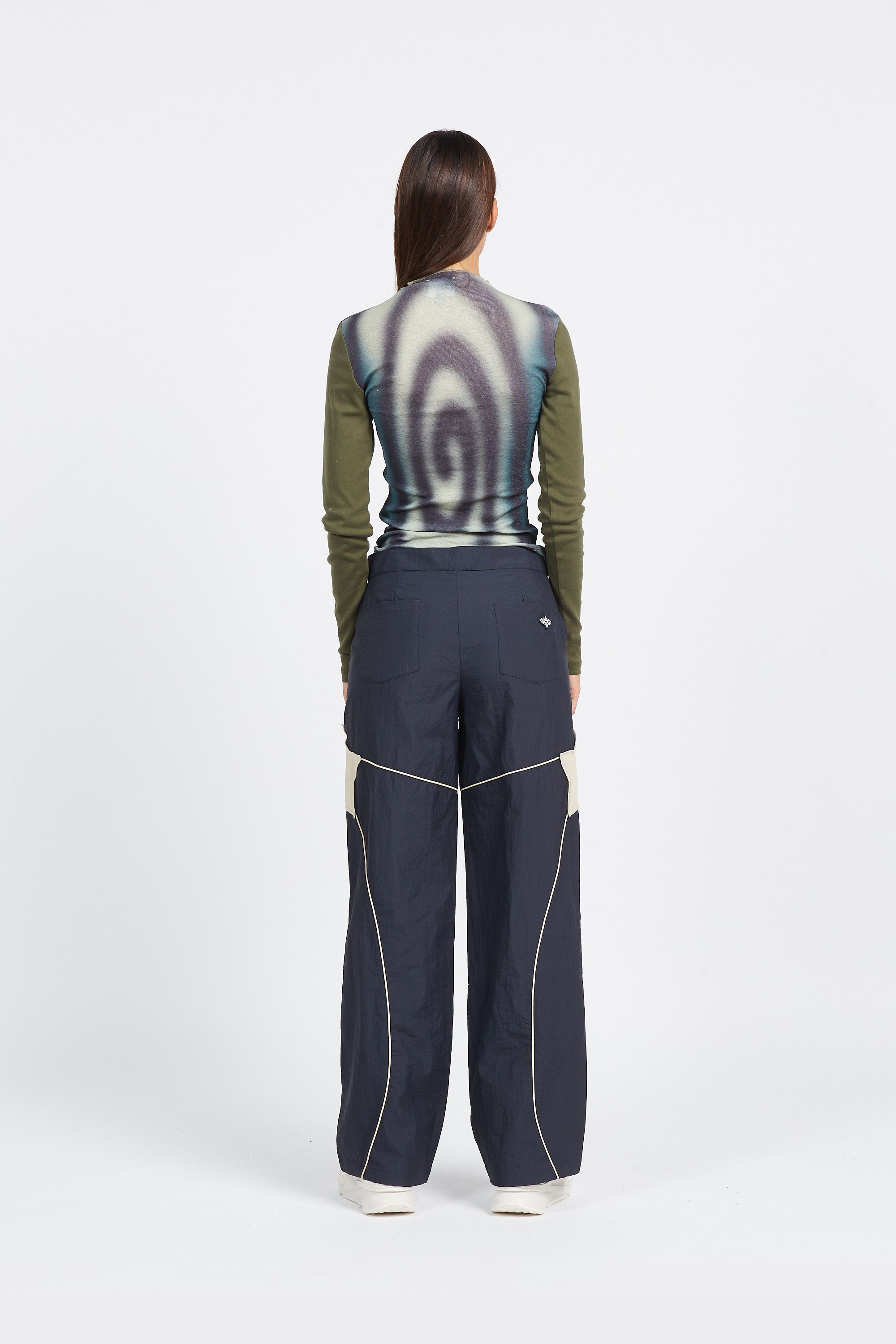 BASIC PLEASURE MODE Pantalon STAR PUDDLE Bleu
