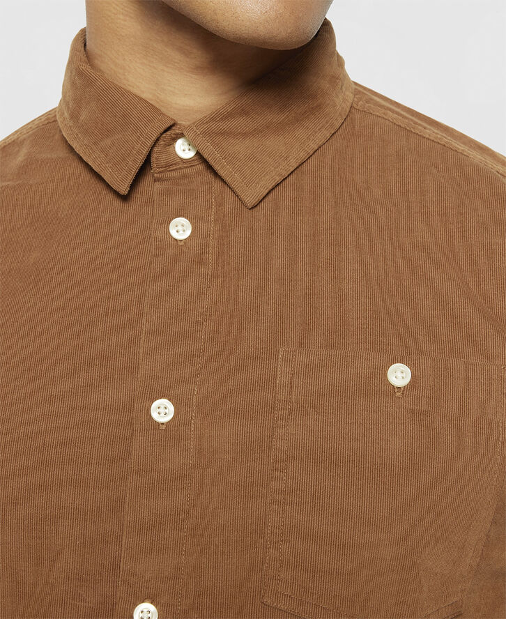 Knowledge Cotton Apparel Regular fit corduroy shirt - GOTS/Vegan Dachshund