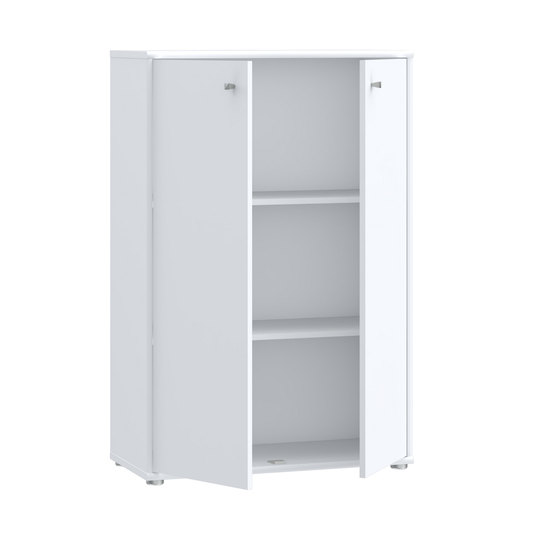Kommode - weiß - 2 Türen - 74x111 cm