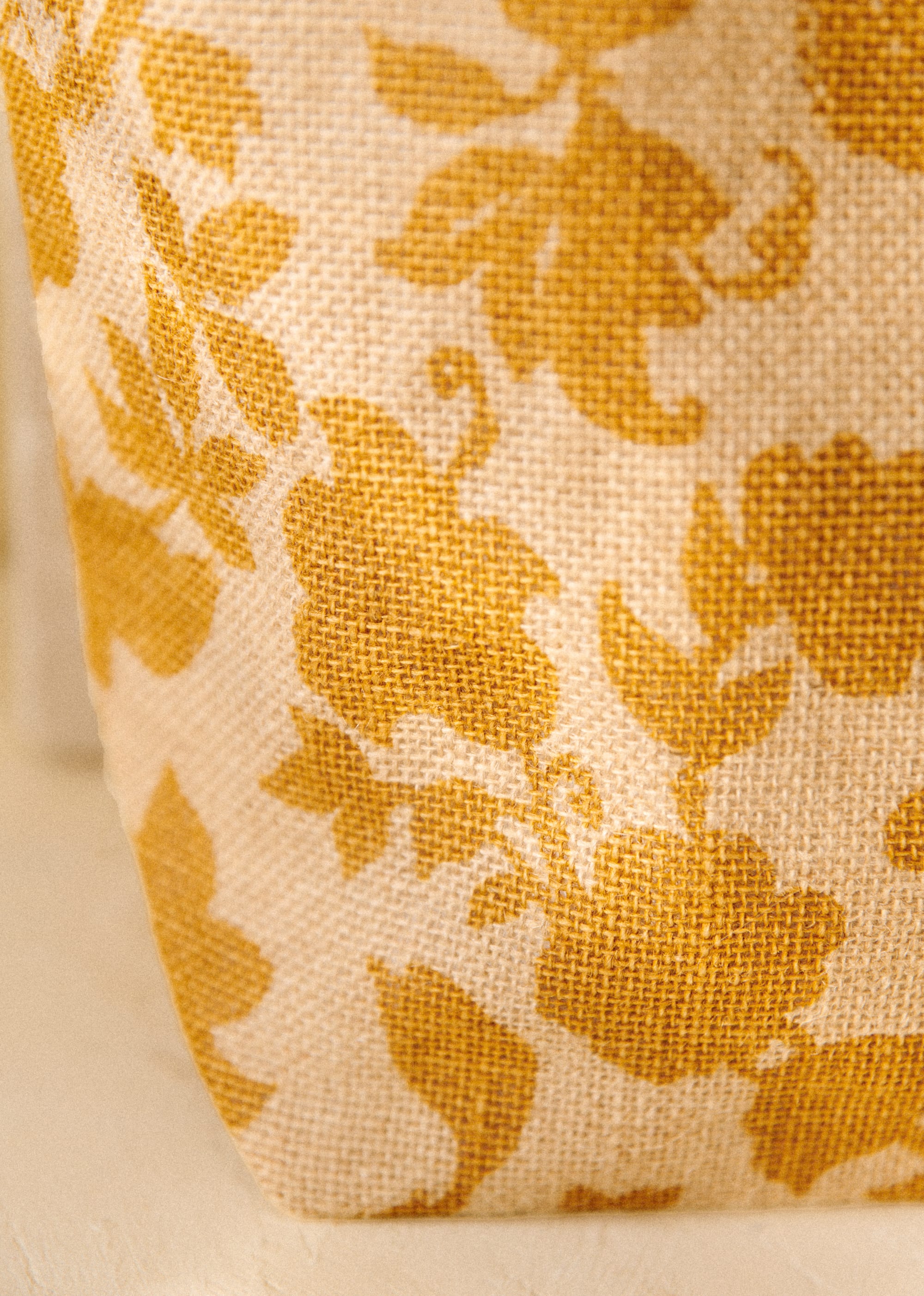 Grand Cabas Jute - Fleurs des jardins ocre - SACS/NEW SACS Nos Paniers 5906383