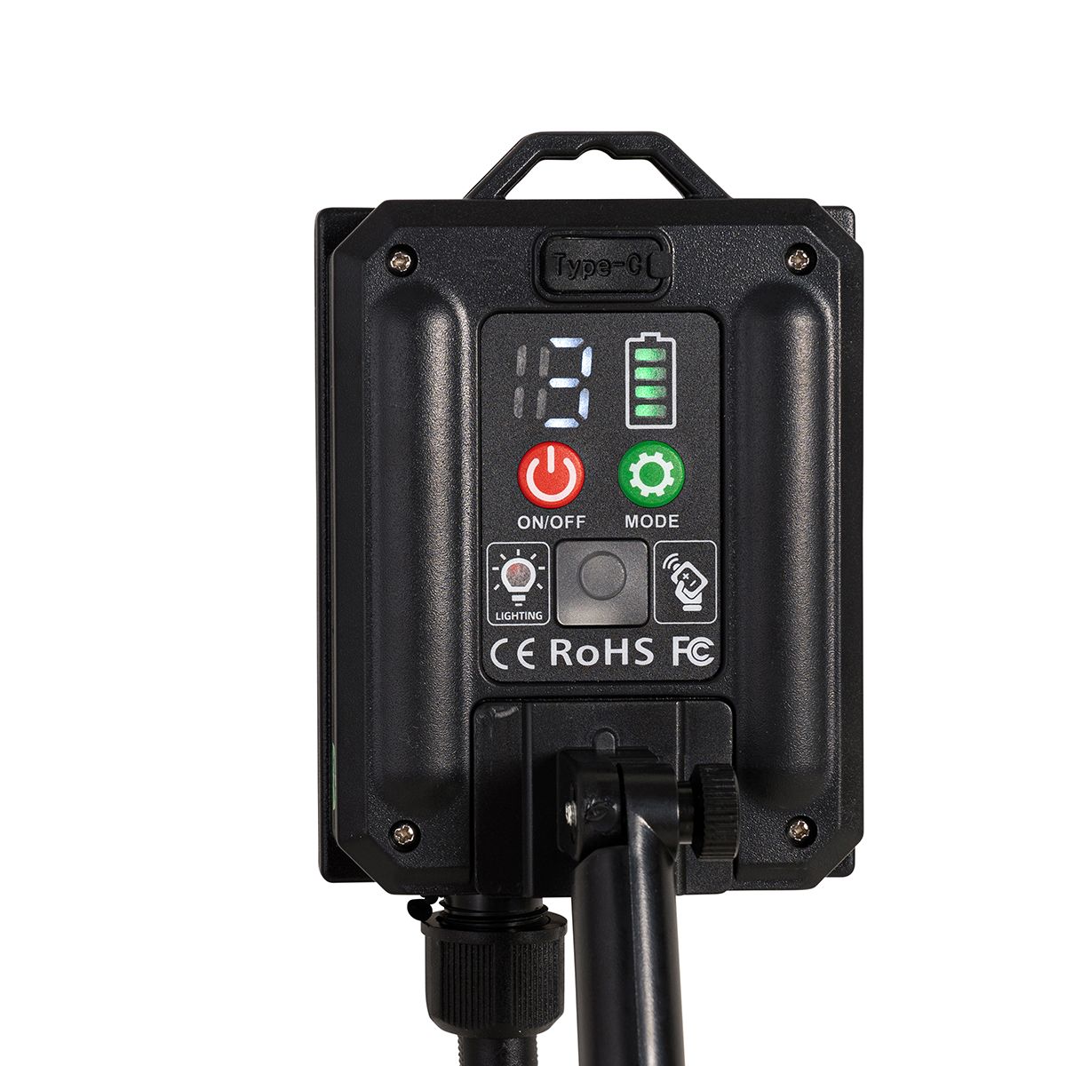 Set van 2 prikspots zwart 50cm incl. LED oplaadbaar en solar IP65 - Adalind