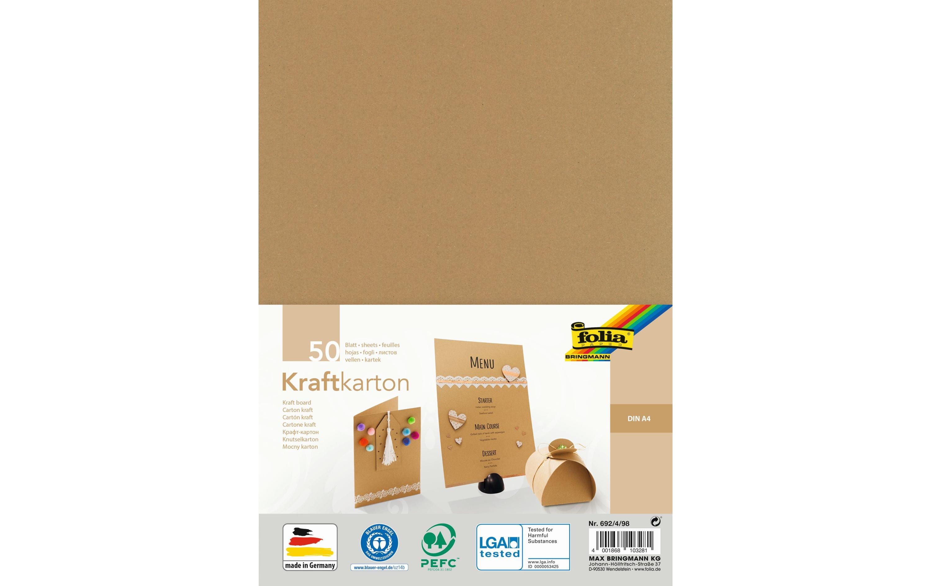 Kraftkarton Kraftpapier A4, 50 Blatt 230 g/m²Kraftpapier A4, 230 g/m²