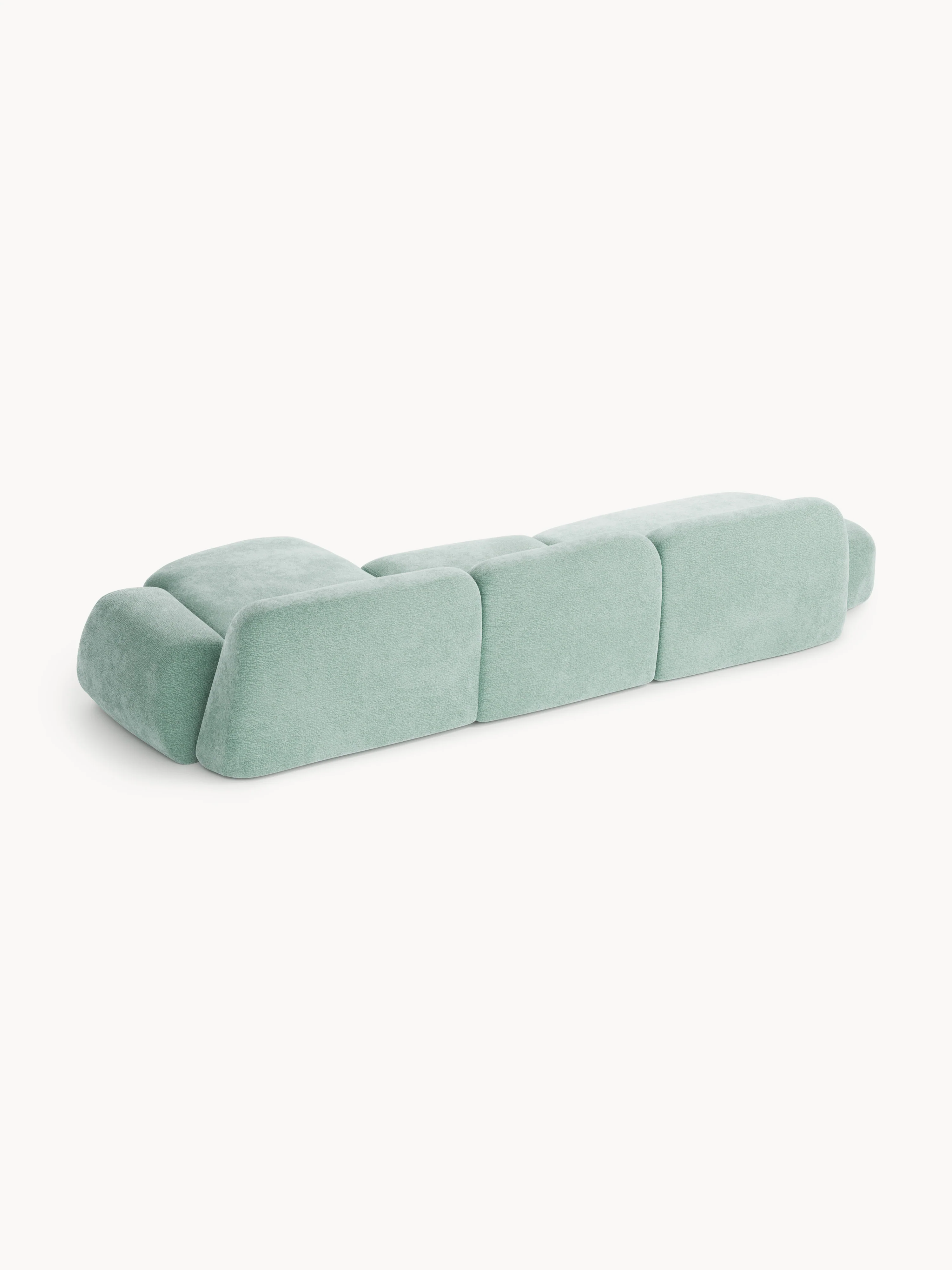Modulaire hoekbank Wolke (4-zits) met chaise longue