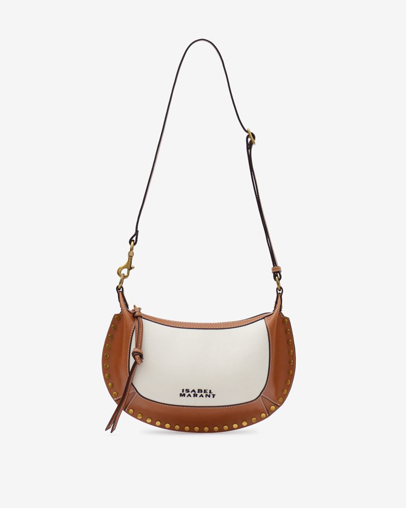 SAC PORTÉ ÉPAULE EN CUIR ET COTON OSKAN MOON