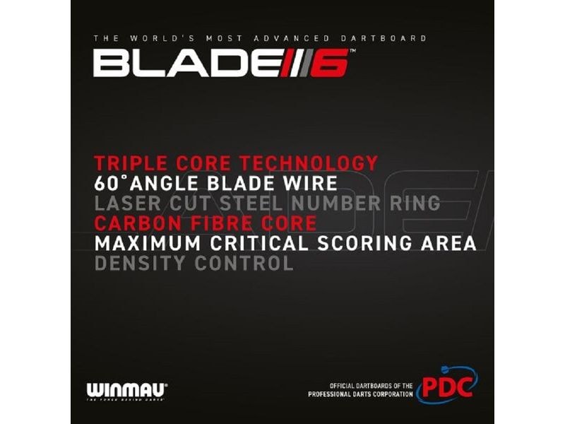 Winmau Dartboard Blade 6 Triple Core Carbon Dartscheibe